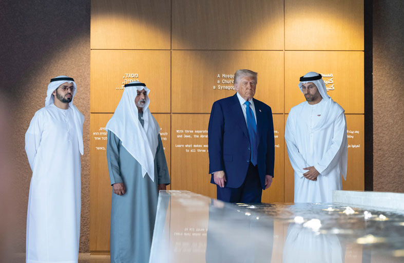 الرئيس الأمريكي يزور بيت العائلة الإبراهيمية في أبوظبي 