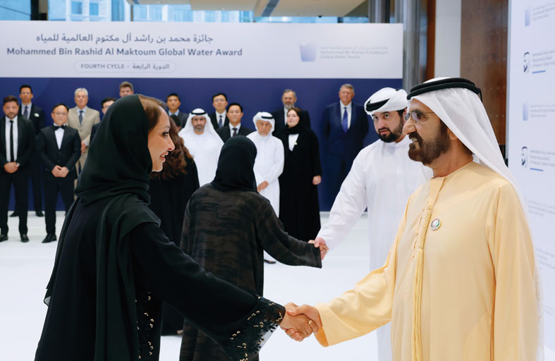 محمد بن راشد : تواجه البشرية اليوم العديد من التحديات، وشحّ المياه النظيفة هي أحد أكبر التحديات  