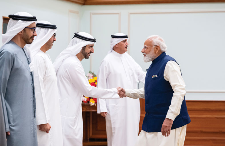 رئيس الدولة ورئيس وزراء الهند يشهدان تبادل عدد من الاتفاقيات والمذكرات بين البلدين 