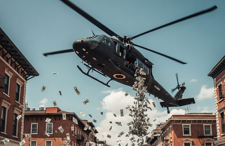 وداع بالعملة!.. السماء تمطر دولارات على روح أمريكي