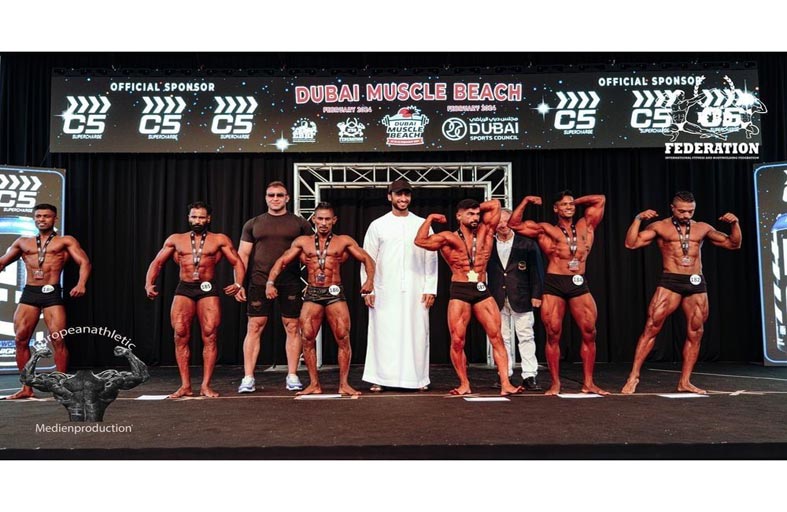 10 ميداليات للإمارات في بطولة دبي الشاطئية لبناء الأجسام