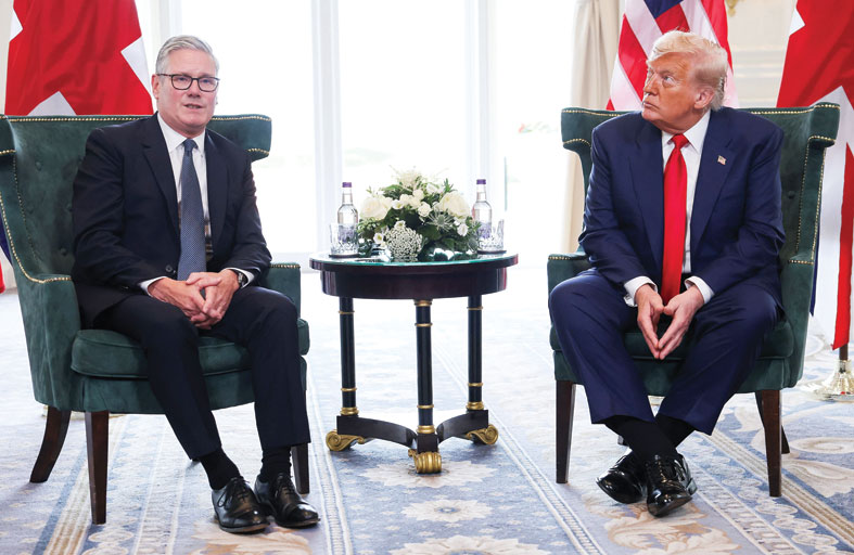 ترامب وستارمر يؤكدان ضرورة وقف إطلاق النار وانهاء المعاناة في غزة