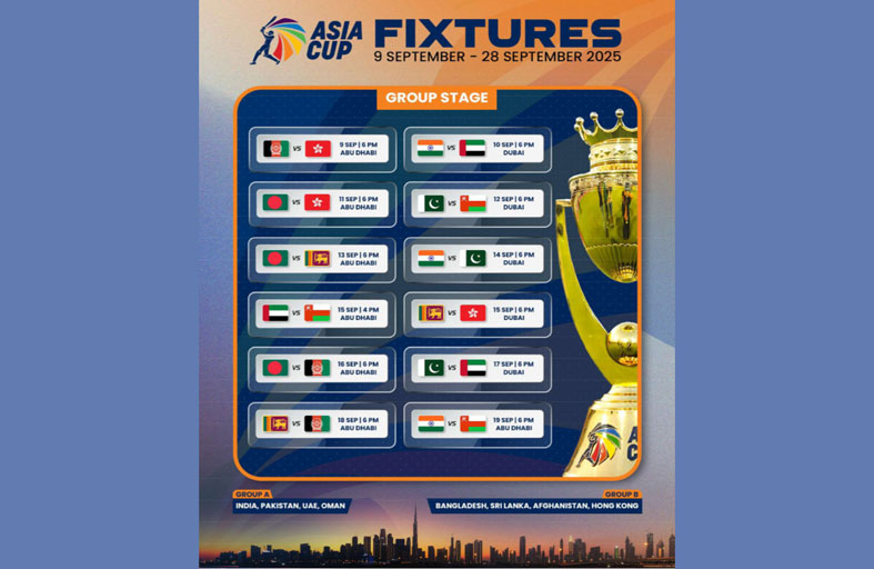 أبوظبي كريكت سبورتس هب يستضيف منافسات كأس آسيا 9 سبتمبر