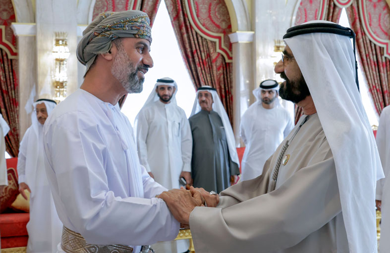 محمد بن راشد يستقبل رئيس مجلس الشورى العماني