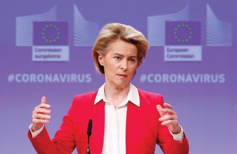 رئيسة المفوضية الأوروبية تعتذر من إيطاليا لتأخر التحرك الاوروبي