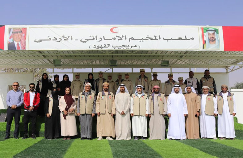 سفراء الأمان يزورون المخيم الإماراتي - الأردني للاجئين 