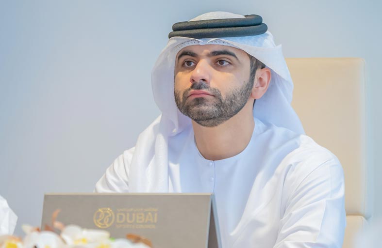 منصور بن محمد: حريصون على تعزيز مكانة دبي لاستضافة وإنجاح أهم البطولات والفعاليات الرياضية