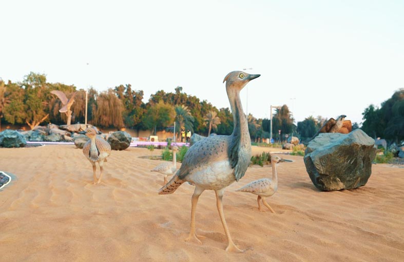 بلدية مدينة أبوظبي تنفذ أعمال المناظر الطبيعية لدوار الحبارى في المشرف  