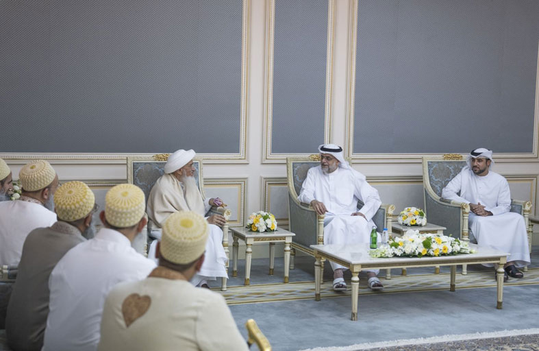 ولي عهد الشارقة يستقبل سلطان طائفة البُهرة