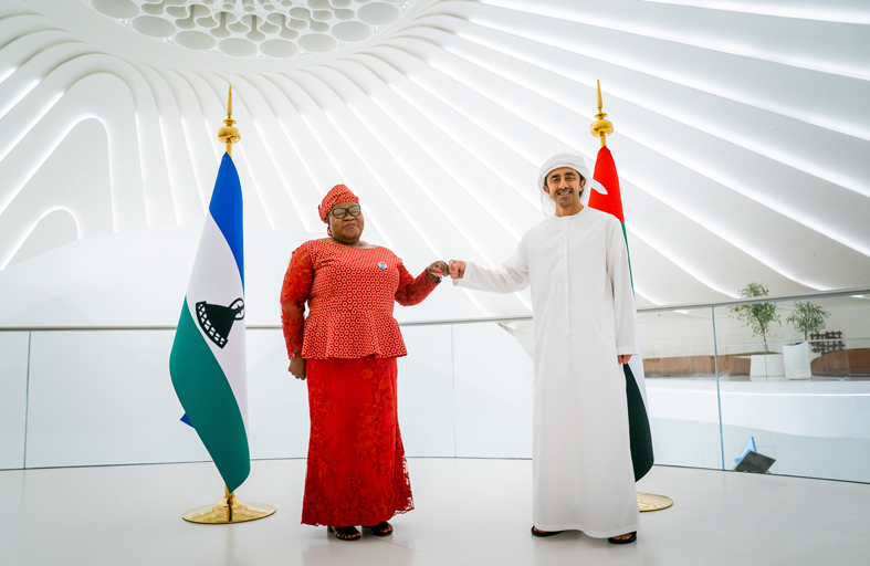 عبدالله بن زايد يستقبل وزيرة خارجية ليسوتو في إكسبو 2020