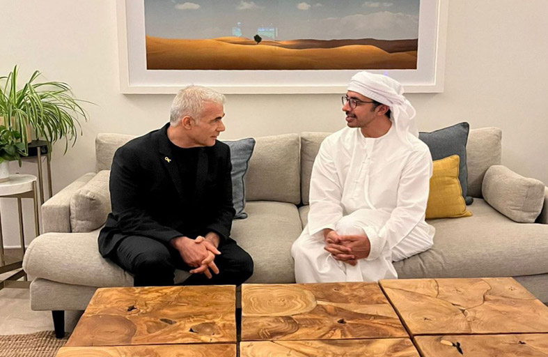 عبدالله بن زايد يلتقي يائير لابيد