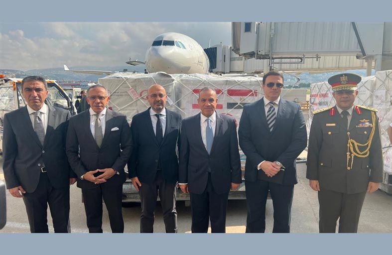 مصر تسلم لبنان الدفعة الرابعة من المساعدات الإنسانية