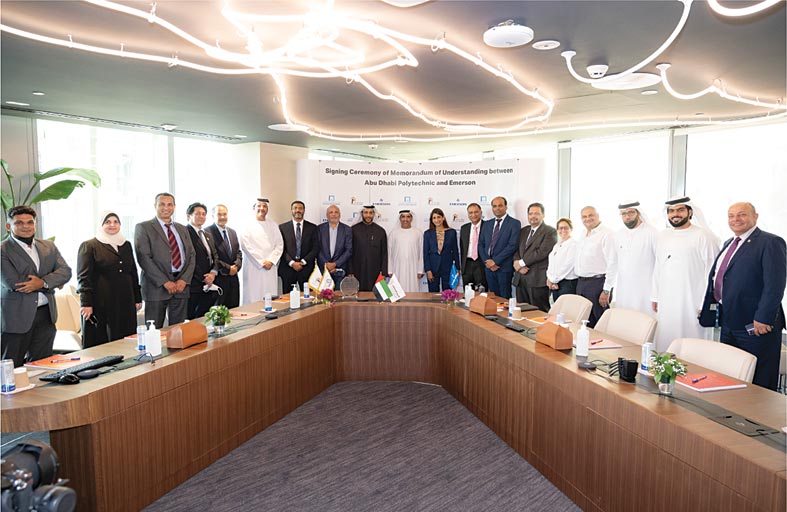 شراكة هندسية وتكنولوجية بين بوليتكنك أبوظبي وايميرسون لاستقطاب المواطنين في المجالات الحيوية