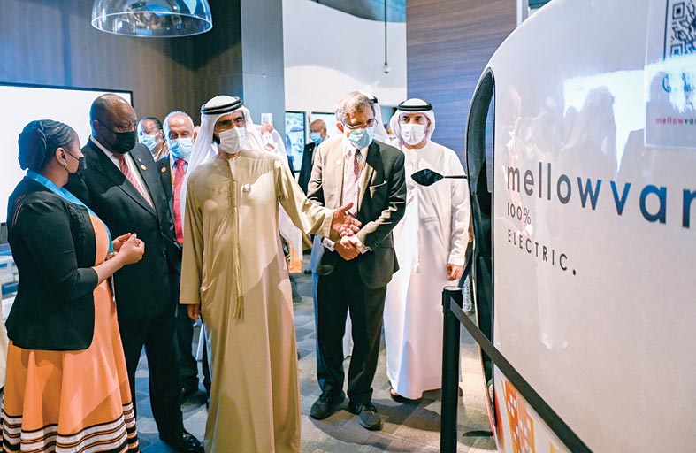 محمد بن راشد يلتقي رئيسي جنوب أفريقيا وليبيريا في إكسبو