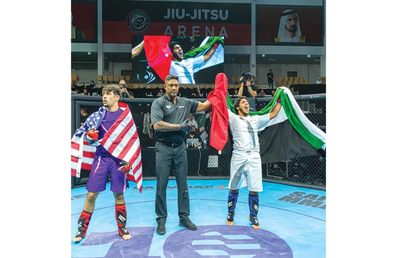 ذهبية وفضية للإمارات في بطولة العالم للفنون القتالية المختلطة 