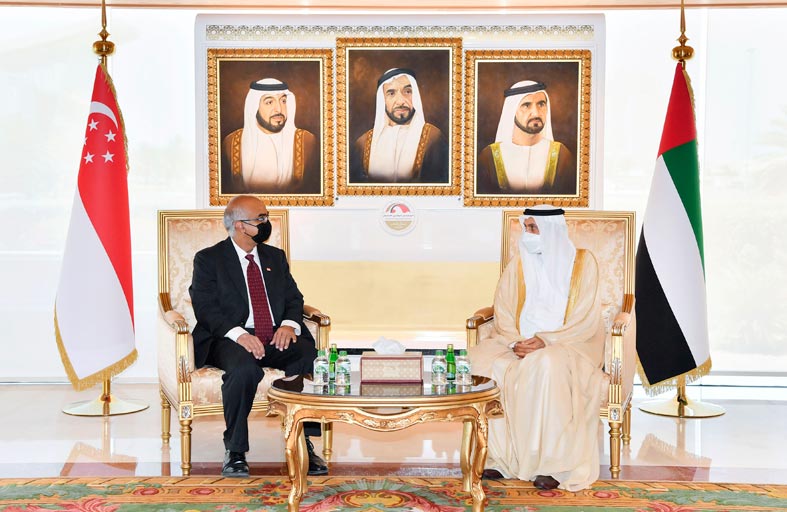 صقر غباش يبحث مع سفيري كوريا وسنغافورة سبل تعزيز التعاون البرلماني