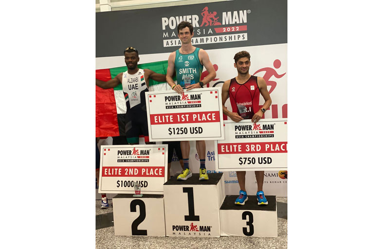  سعود الزعابي يتوج بفضية آسيا للدواثلون في ماليزيا 