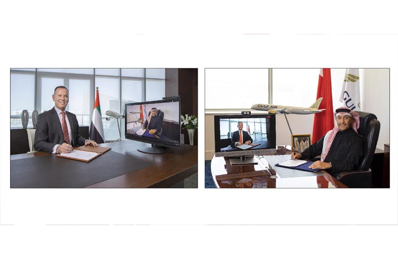 الاتحاد للطيران وطيران الخليج توقعان اتفاقية تعاون تجاري استراتيجي