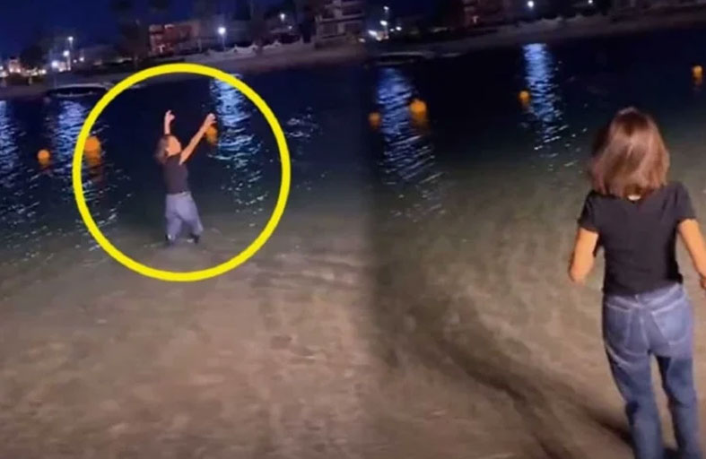 تصرف غريب لمذيعة أثناء خسوف القمر 