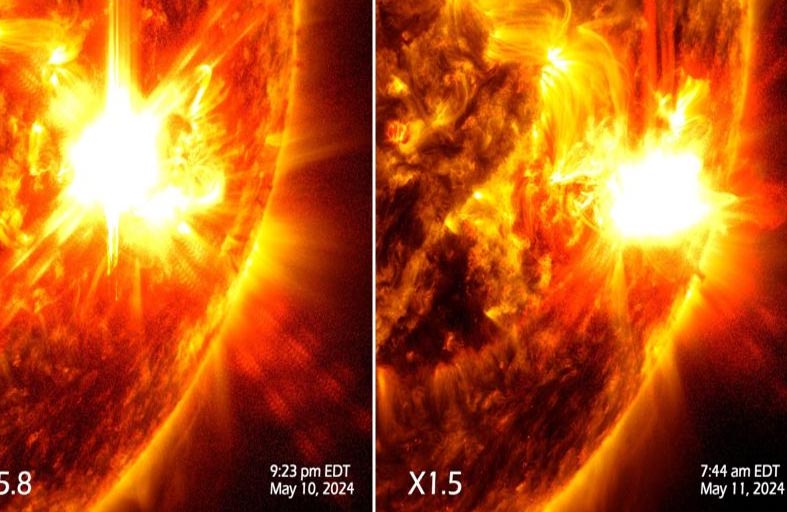 نار ملتهبة.. ناسا تنشر صورة مذهلة للعاصفة الشمسية