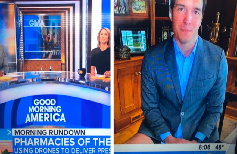 من دون بنطال.. على الهواء مباشرة