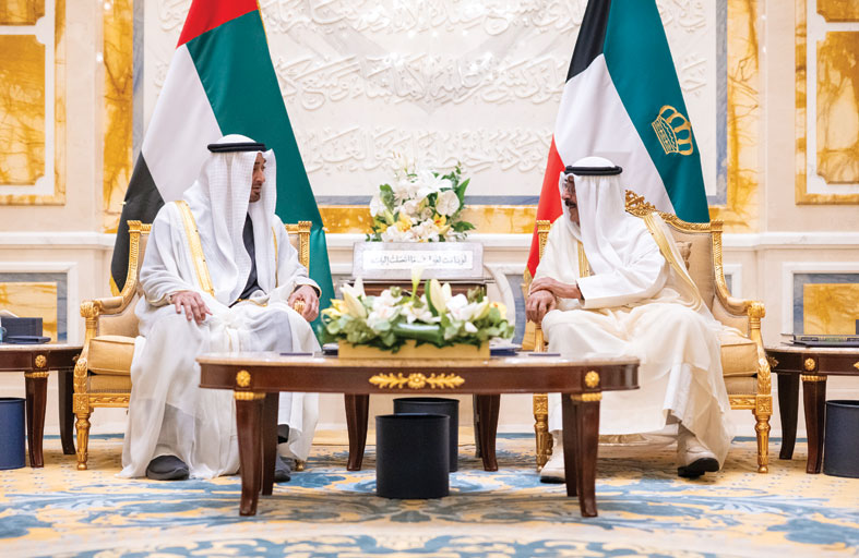 رئيس الدولة وأمير الكويت: «حل الدولتين» السبيل لتحقيق الاستقرار في المنطقة