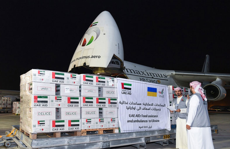 الإمارات ترسل طائرة مساعدات لأوكرانيا لدعم الإغاثة الإنسانية للاجئين والنازحين