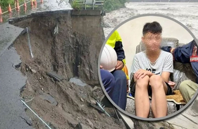 انهيار أرضي يبتلع عائلة كاملة