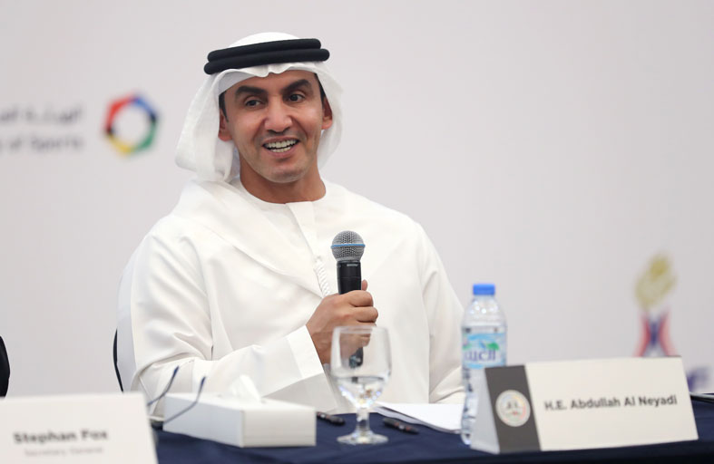 النيادي يشيد بدور الهيئة العامة للرياضة واهتمامها بكافة المناشط