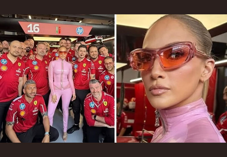 جينيفر لوبيز تشعل سباق «فورمولا 1»  في جدة