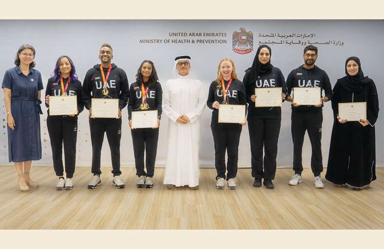 وزارة الصحة ووقاية المجتمع تكرّم فريق «حياة» خلال المشاركة الأولى للإمارات 