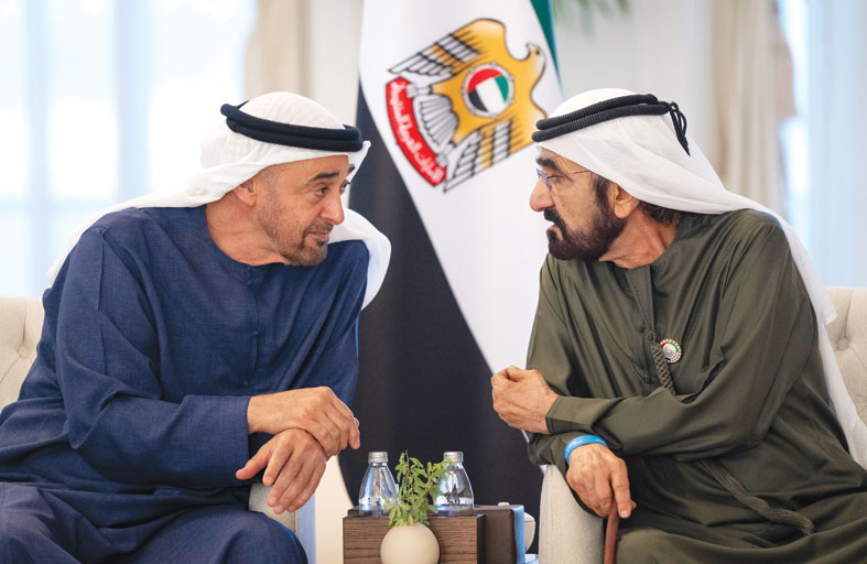 رئيس الدولة ومحمد بن راشد يبحثان شؤون الوطن والمواطن 