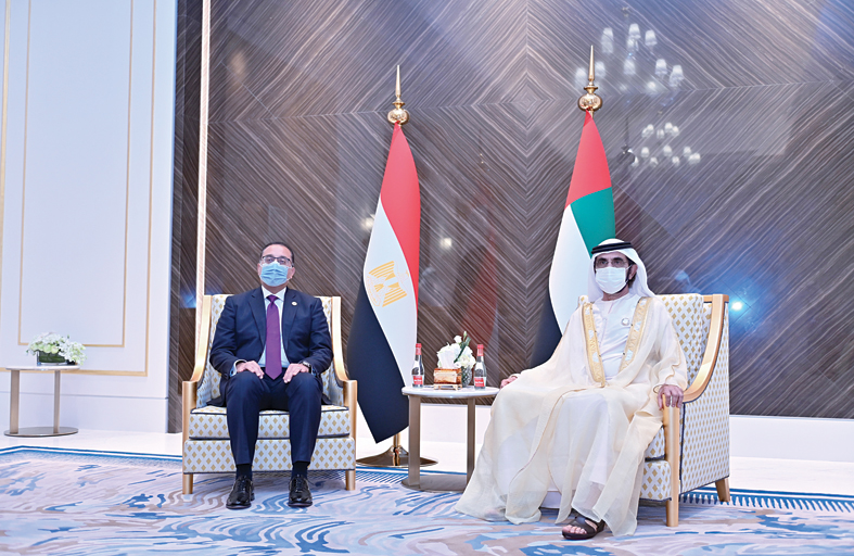 محمد بن راشد يؤكد عمق الروابط والعلاقات الأخوية بين الإمارات ومصر 