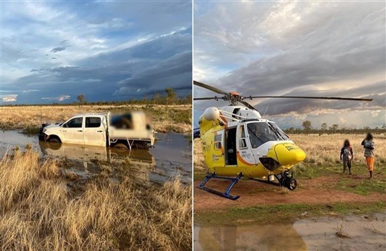 إنقاذ أب وابنه علقا لساعات داخل سيارة