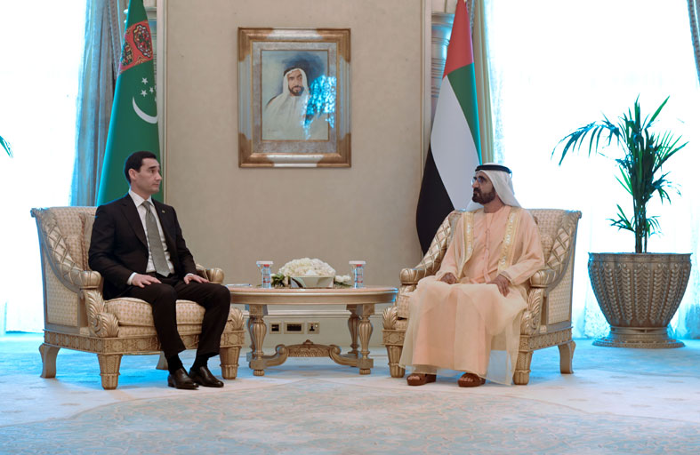 محمد بن راشد يستقبل رئيس تركمانستان