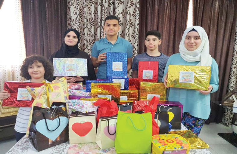 خمسة ناشئين من فريق عونك يا وطن التطوعي يبدعون في مجال العمل التطوعي