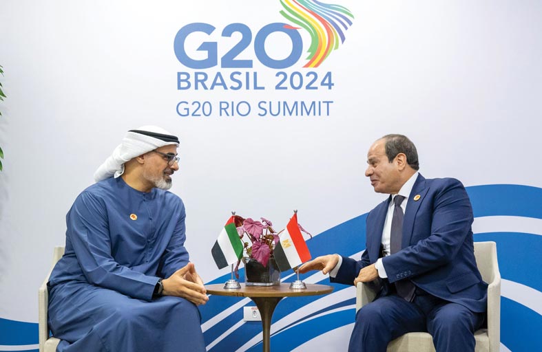 ولي عهد أبوظبي يؤكد عمق العلاقات الإستراتيجية التي تجمع بين البلدين الشقيقين 