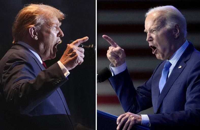 في المناظرة.. ترامب يحَّن لبايدن ويصطدم بهاريس