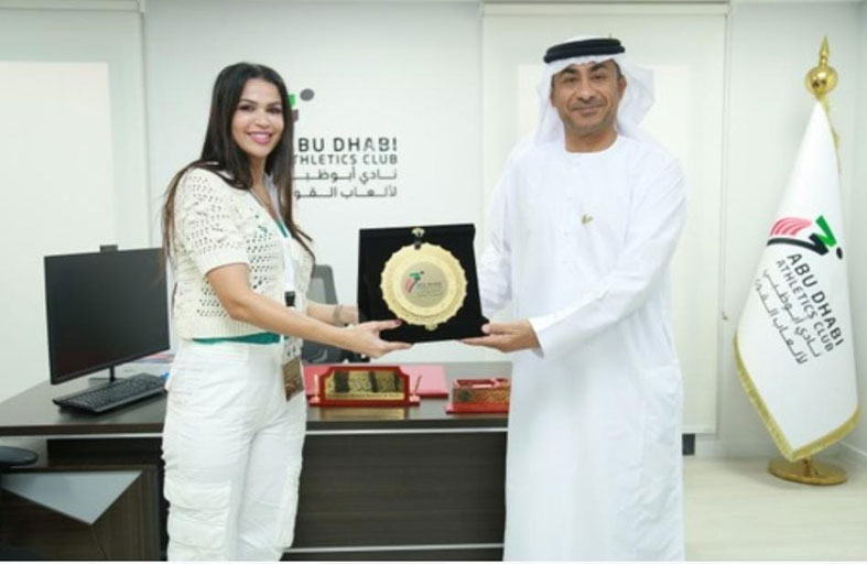  رئيس نادي أبوظبي لألعاب القوى يكرم الأولمبية حبيبة الغريبي 