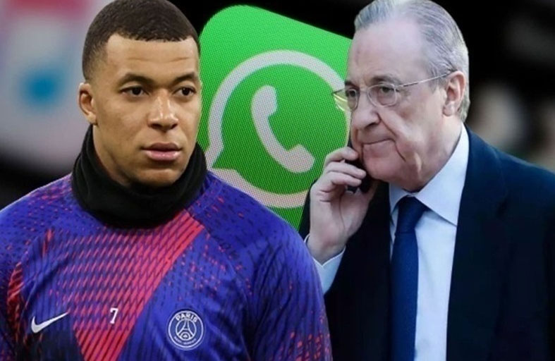 رسائل واتساب بين مبابي وبيريز.. ما السر؟