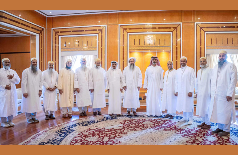 حاكم عجمان وولي عهده يستقبلان الأمير حسين برهان الدين نجل سلطان طائفة البهرة