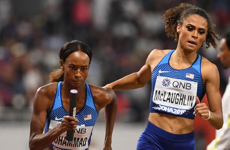 سيدات التتابع الأمريكي يتمسكن بالذهب في مونديال القوى