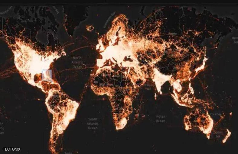 خريطة حرارية تظهر احتمال انتشار أكبر لكورونا 