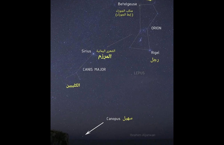جمعية الإمارات للفلك: ظهور نجم سهيل يبشر بانكسار القيظ وبدء الاعتدال التدريجي