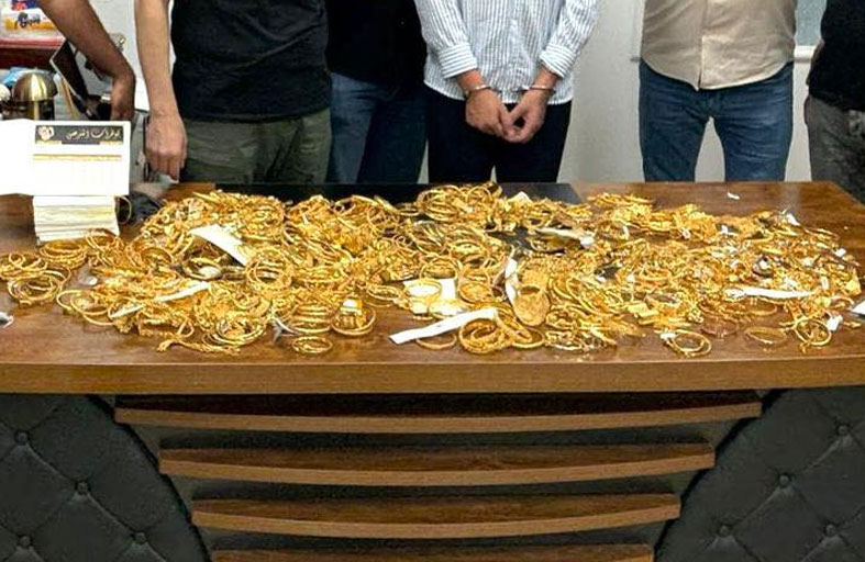 إحباط سرقة 16 كيلو ذهب من فتحة جدار