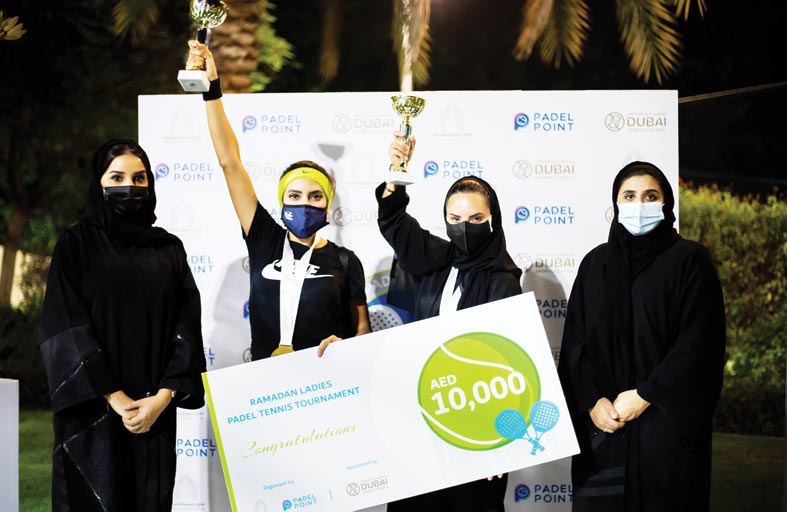 ختام ناجح لمنافسات بطولة البادل تنس الرمضانية للسيدات