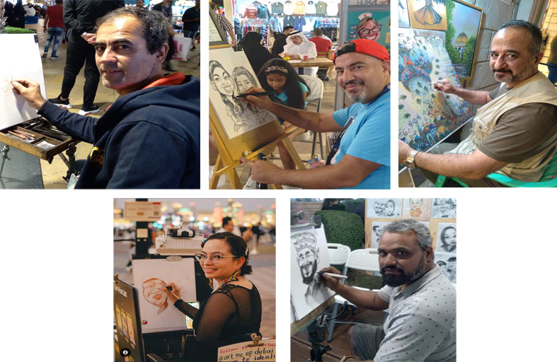 فن الكاريكاتير والرسم في ساحات  وأجنحة القرية العالمية ...(1)