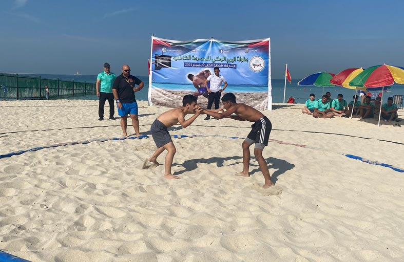 بدء التسجيل للمشاركة في نهائي دوري المصارعة الشاطئية اليوم