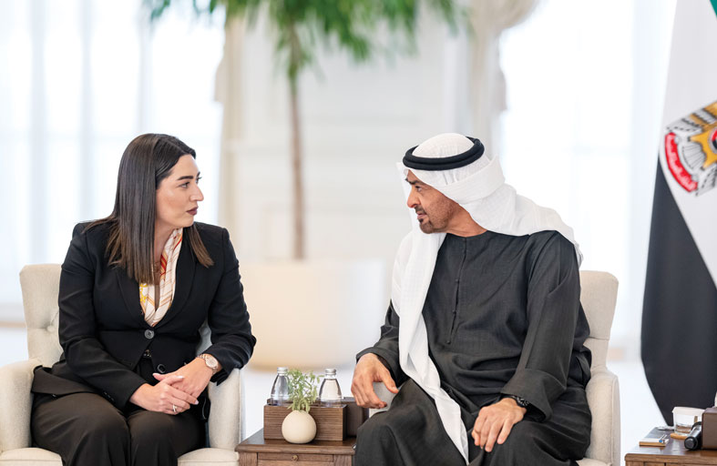 رئيس الدولة يستقبل وزيرة الشؤون الداخلية في أرمينيا 