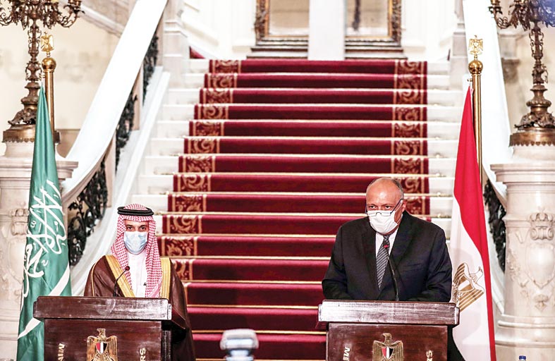 تنسيق سعودي مصري للتصدي للتدخلات الخارجية في المنطقة